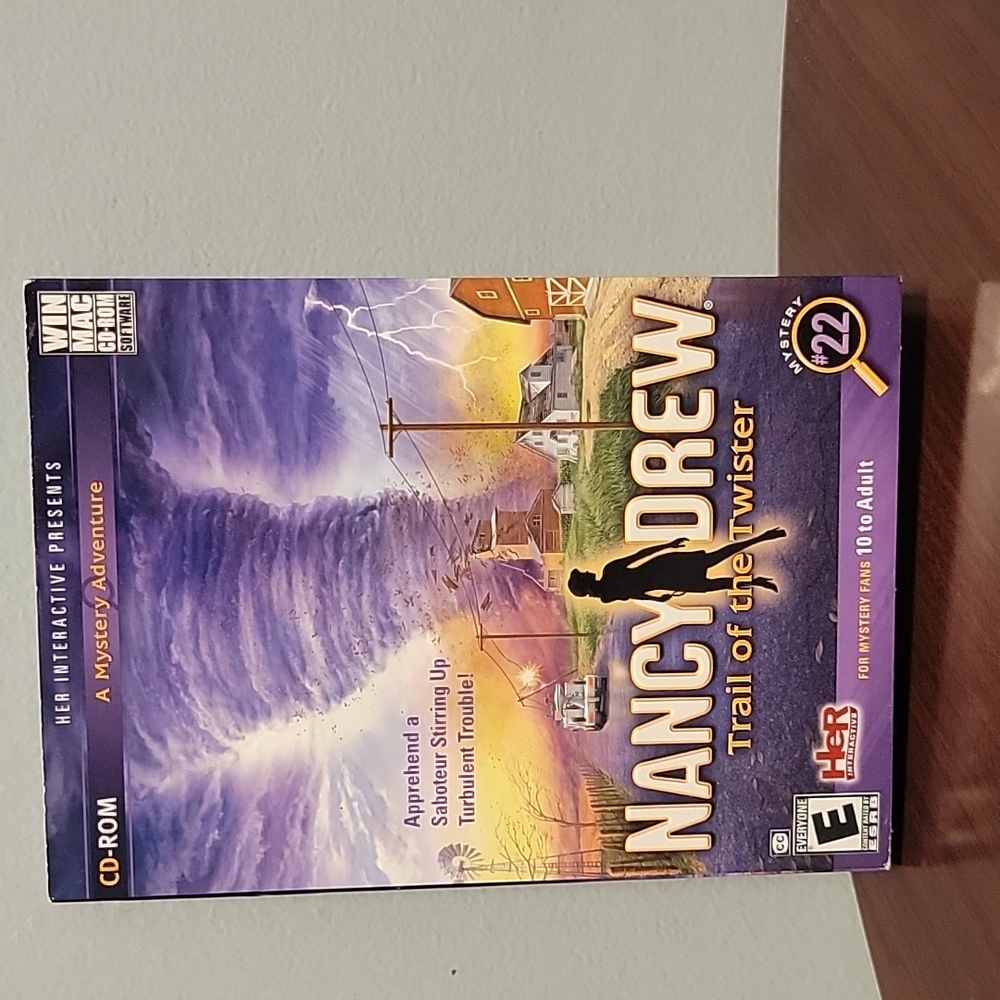 Nancy Drew PC CD Rom Trail of the Twister 2 disc mystery game